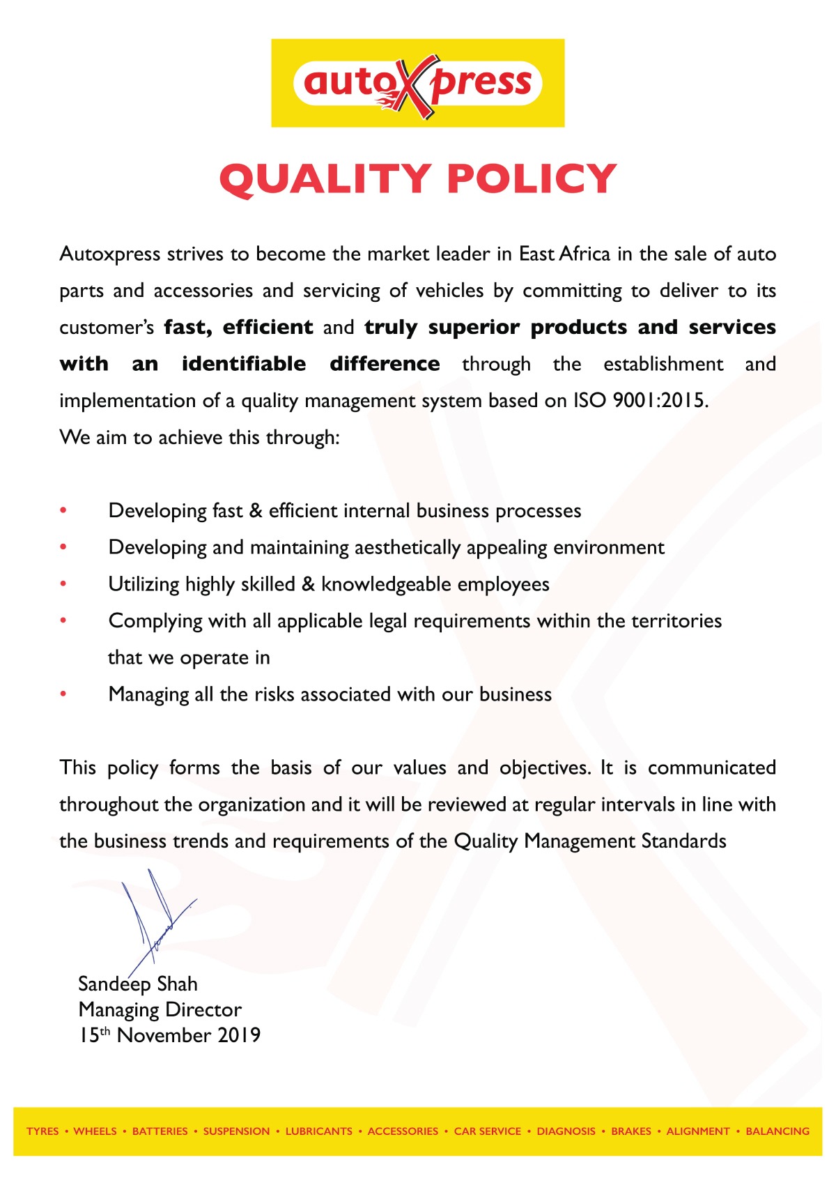 AutoXpress-Quality-Policy-2019